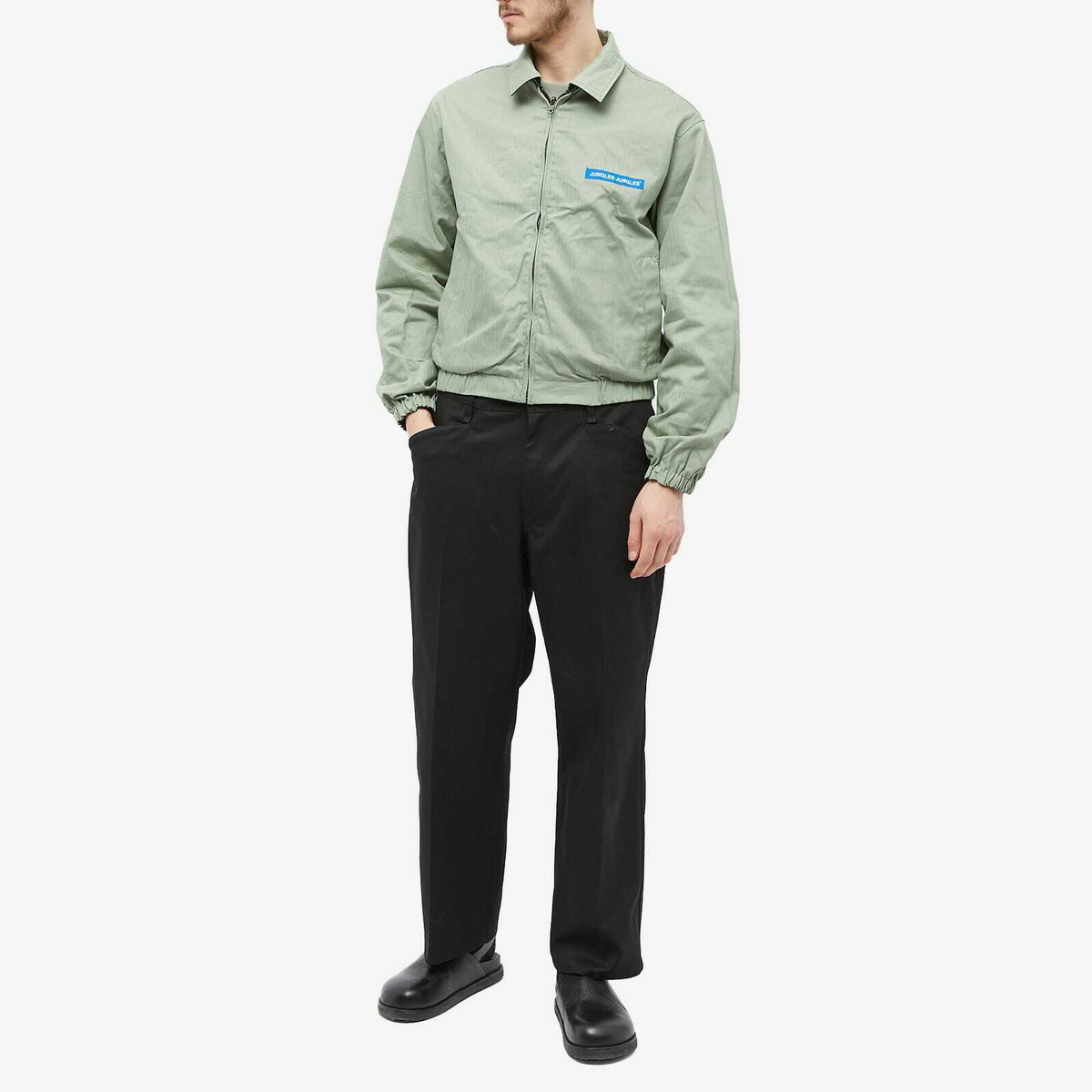 Jungles Jungles Men's Let Go Reversible Harrington Jacket in Blue/Green