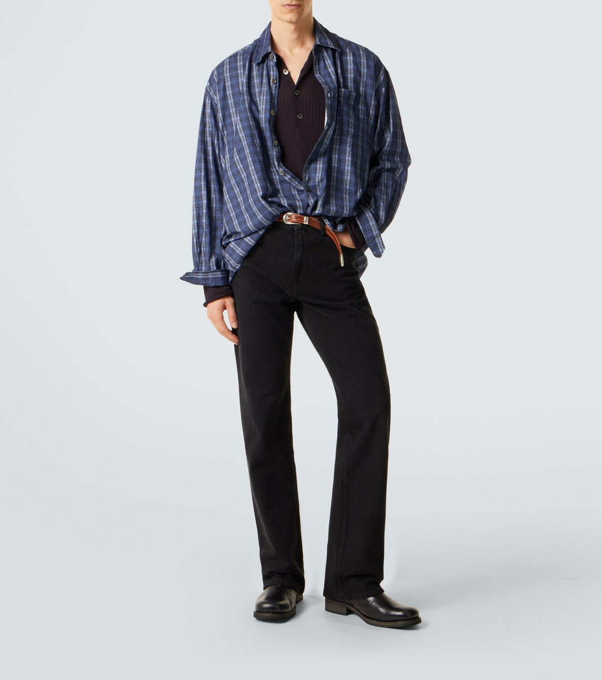 Our Legacy Fine Henley ribbed-knit cotton sweater Our Legacy