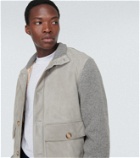 Brunello Cucinelli Suede and cashmere bomber jacket
