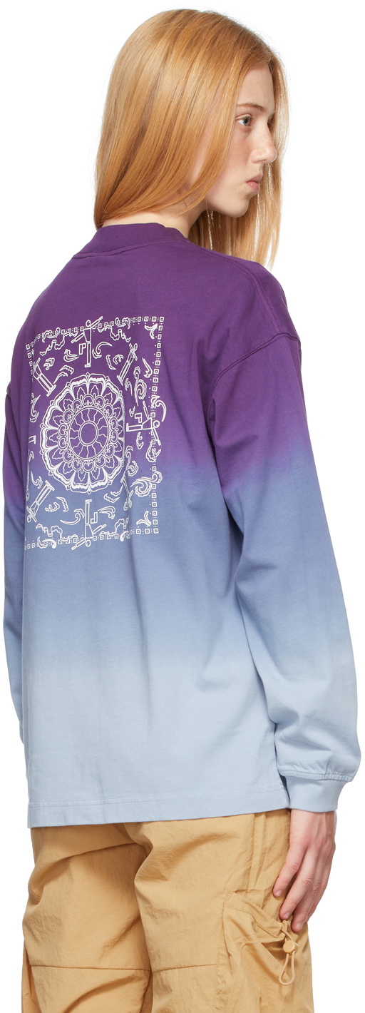 Li-Ning Purple & Blue Graphic Long Sleeve T-Shirt