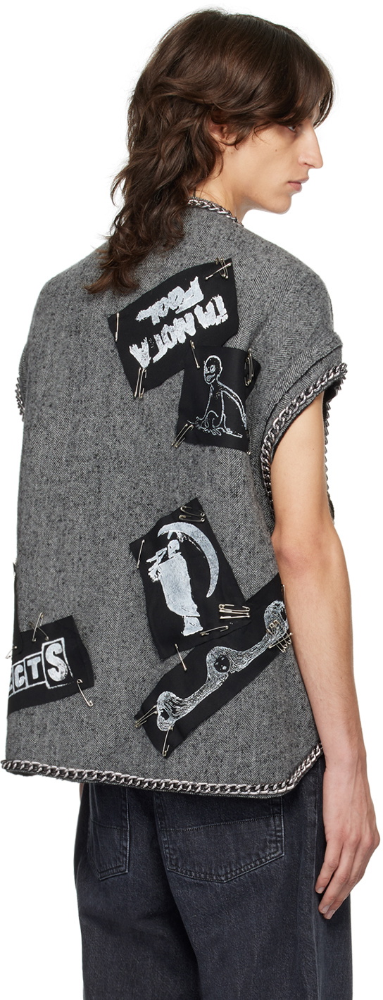 R13 Gray Sleeveless Jacket R13