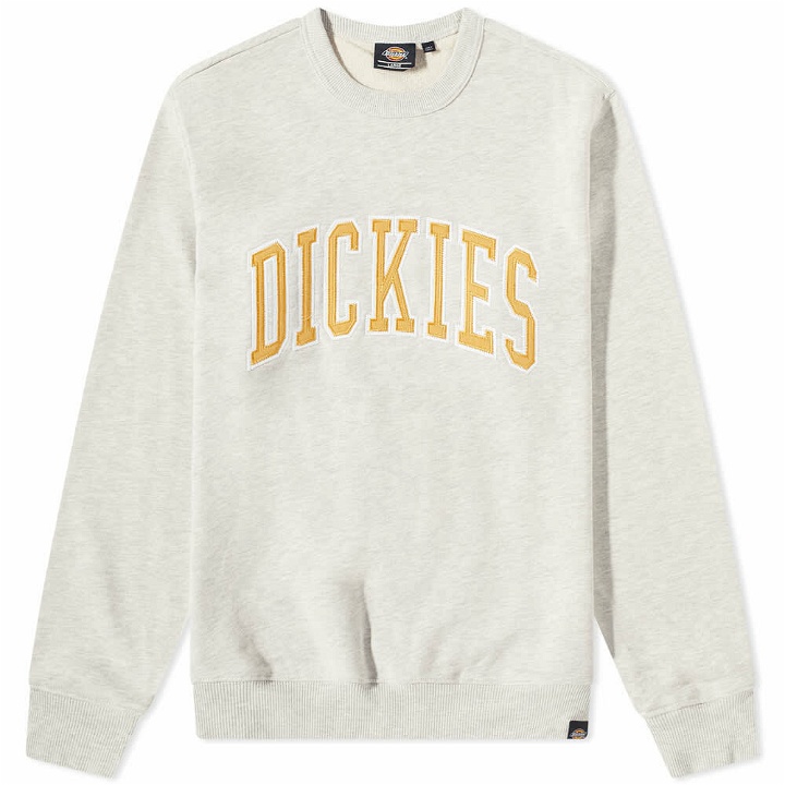 Photo: Dickies Men's Aitkin College Logo Crew Sweat in Gym/Honey Gold