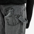 JW Anderson Women's Twisted Workwear Jeans in Grey