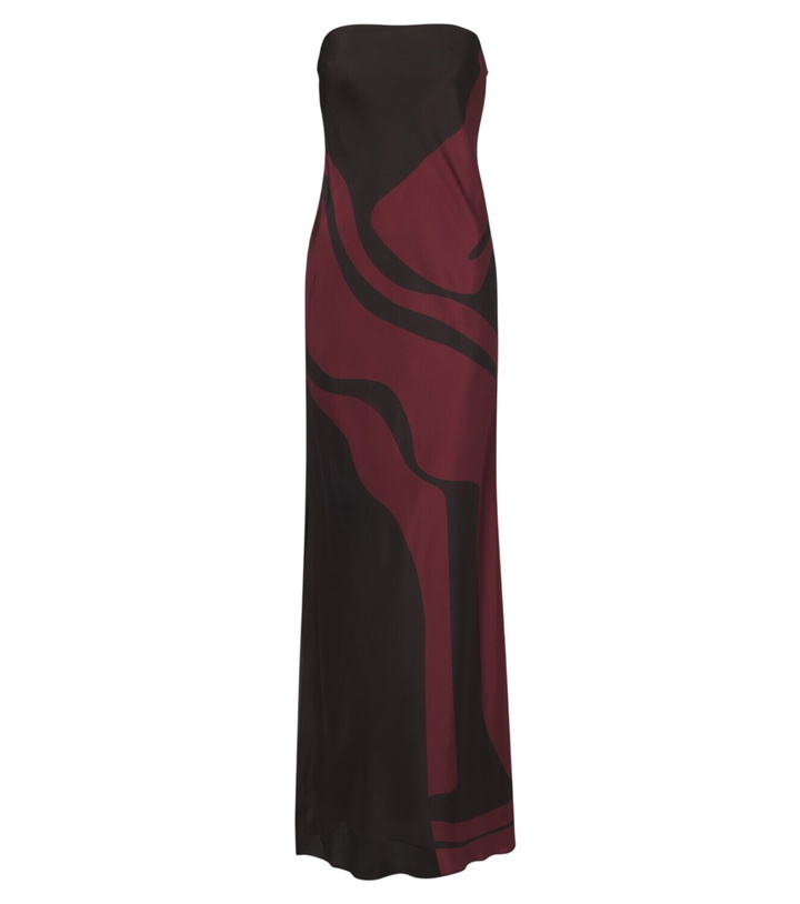 Photo: SIR Printed silk satin maxi dress