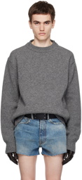 Maison Margiela Gray Elbow Patch Sweater