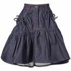 Cecilie Bahnsen Women's Gloria Denim Skirt in Indigo