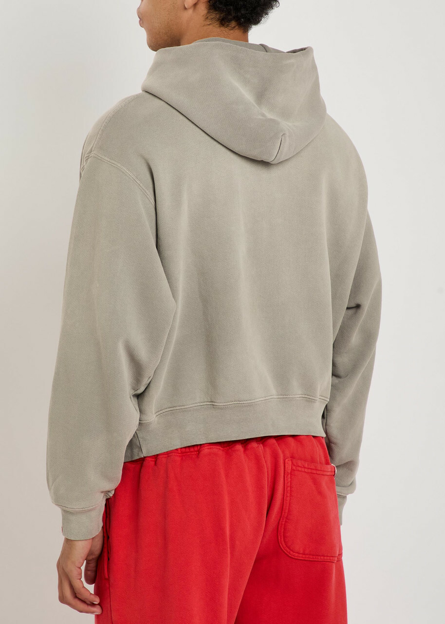 Cherry Los Angeles Motors Hooded Cotton Sweatshirt Grey
