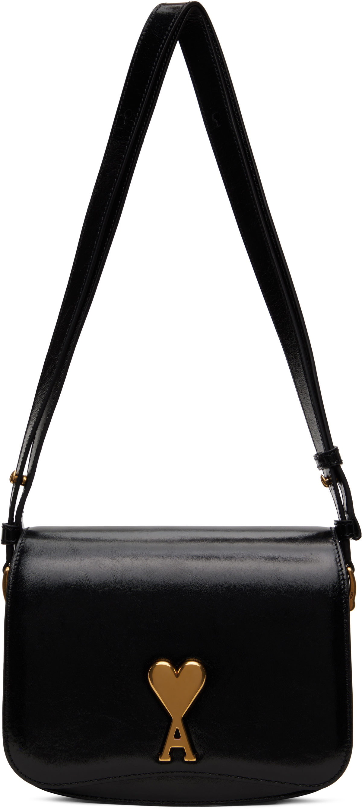 AMI Paris Black Leather Paris Paris Bag