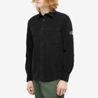Calvin Klein Men's Monologo Badge Corduroy Shirt in Black