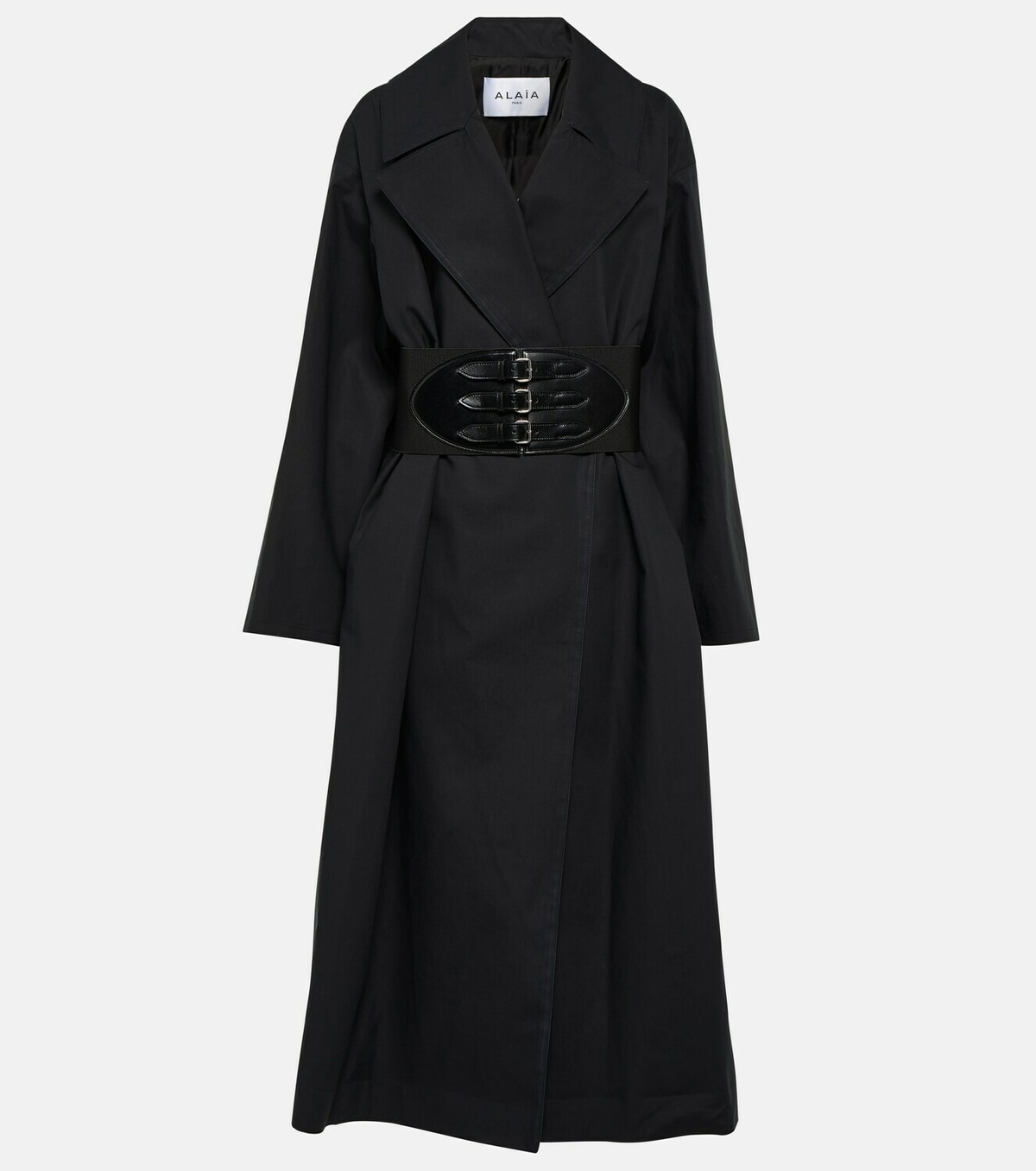 Alaïa Belted cotton-blend coat ALAÏA