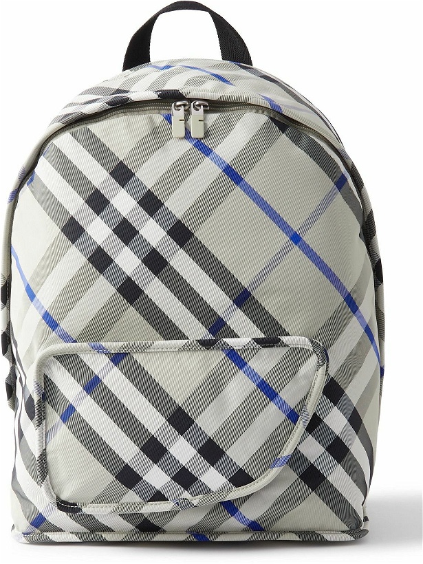 Photo: Burberry - Checked Nylon-Twill Backpack