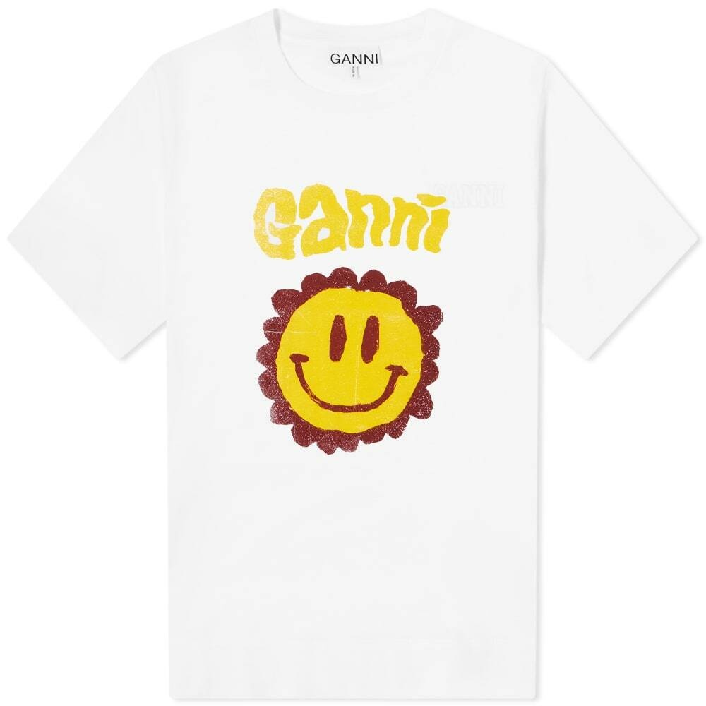 Basic Cotton Jersey T-Shirt, Smiley Yellow Bright White