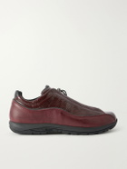 Diemme - Licata Textured-Leather Sneakers - Burgundy