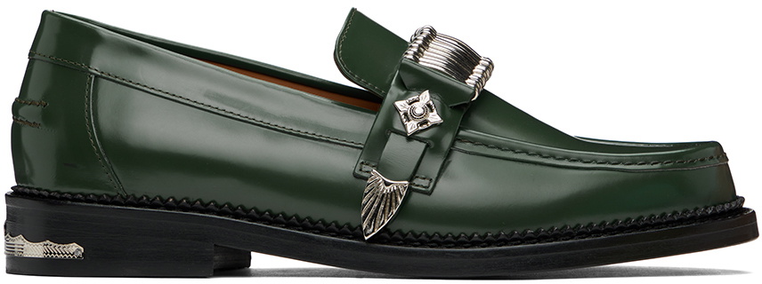 Toga Virilis Green Polished Loafers Toga Virilis display picture 1