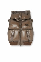 Diesel Down vest in ripstop with detachable hood - Winter Jackets Womens in Brown