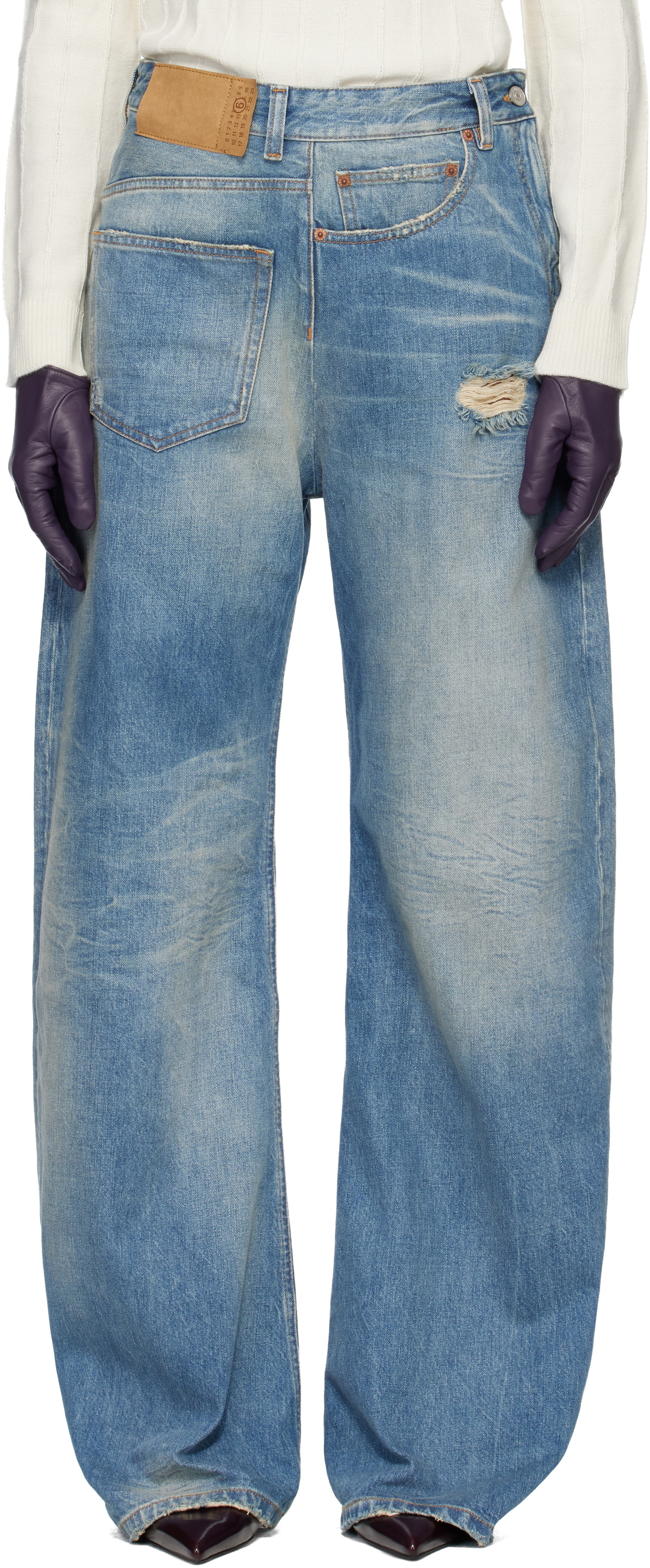 MM6 MAISON MARGIELA Mid Rise Boyfriend Jeans MM6 Maison Margiela