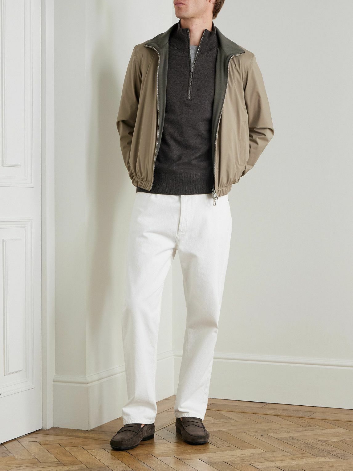 Barena - Merino Wool Half-Zip Sweater - Brown
