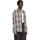 TONYWACK Gray & Brown Flannel Shirt