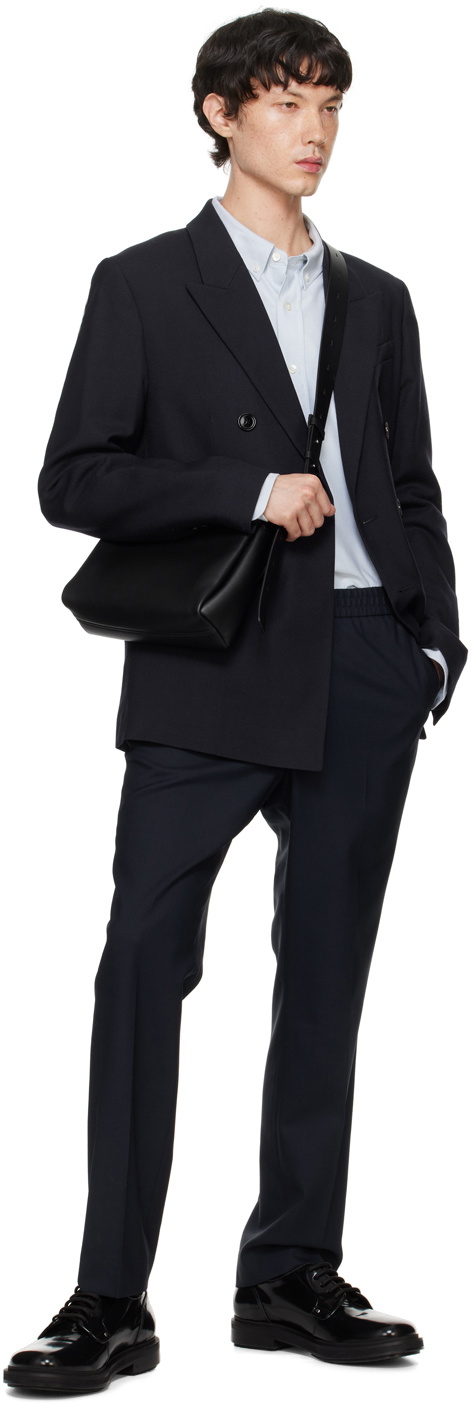 AMI Paris Navy Double-Breasted Jacket