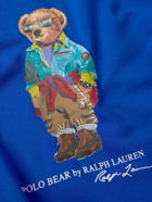 Polo Ralph Lauren - Printed Cotton-Blend Jersey Hoodie - Blue