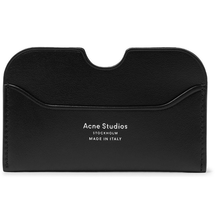 Photo: Acne Studios - Elmas Logo-Print Leather Cardholder - Black