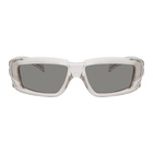 Rick Owens Transparent and Black Larry Rick Sunglasses