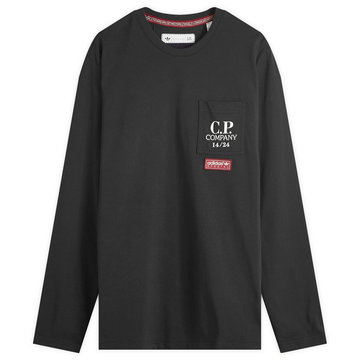 Photo: Adidas Men's x C.P. Company SPZL Pocket Long-Sleeve T-Shirt in Black