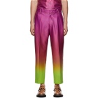 Sies Marjan Pink and Yellow Alex Degrade Cropped Trousers