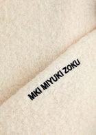 Mki Miyuki Zoku Half-zip Bouclé Sweatshirt Off White