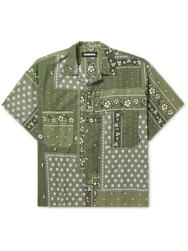 Photo: Neighborhood - Chopped Bandana-Print Cotton Shirt - Gray