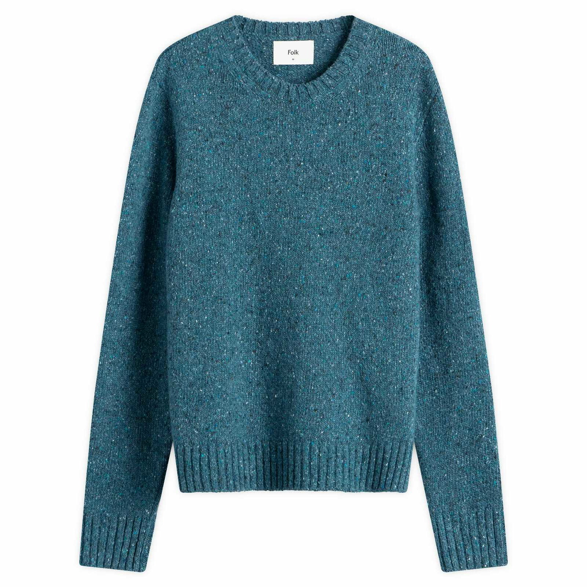 Folk Men's Chain Crew in Blue Oxide