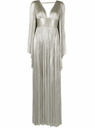 Maria Lucia Hohan Grey Harlow Draped Silk Maxi Dress