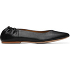 A.P.C. Black Square-Toe Leather Ballerina Flats