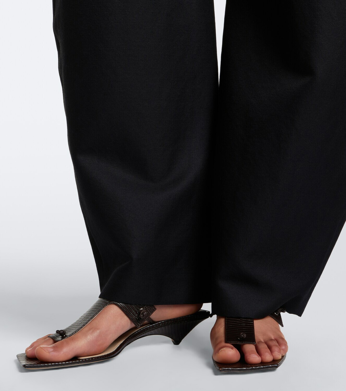 Christen Edge snake-effect leather mules