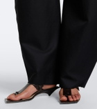 Christen Edge snake-effect leather mules