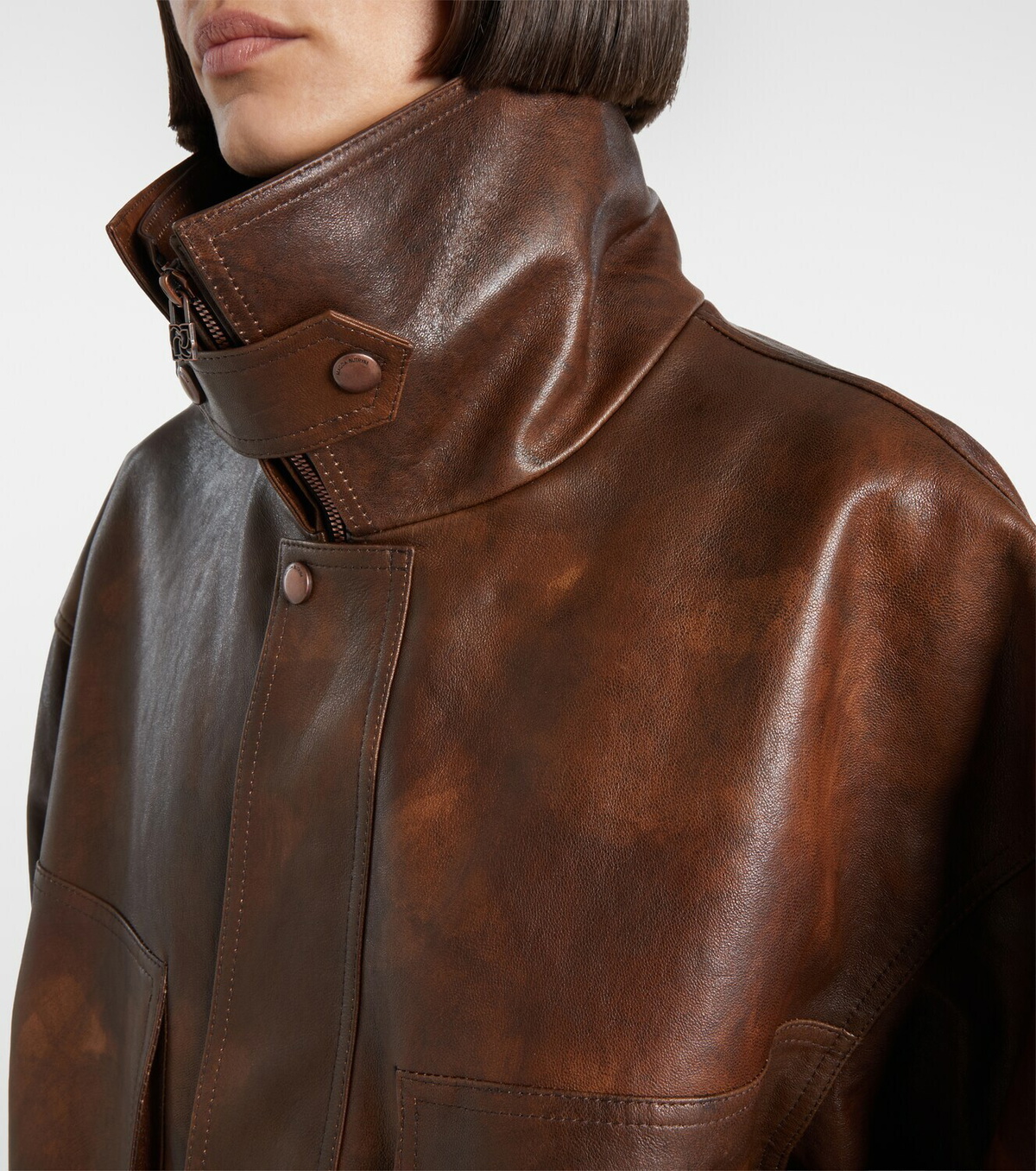 Magda Butrym Leather blouson jacket