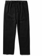 Nili Lotan - Walker Cotton-Blend Twill Drawstring Trousers - Black