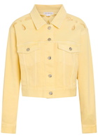 Good American Essential Cut-out Stretch-denim Jacket Yellow