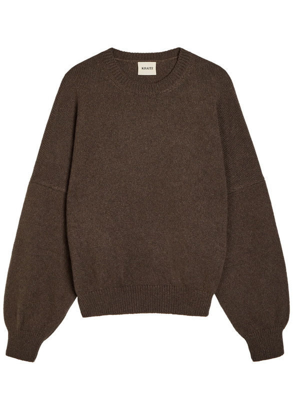 Photo: Khaite Margaux Cashmere Jumper Dark Brown