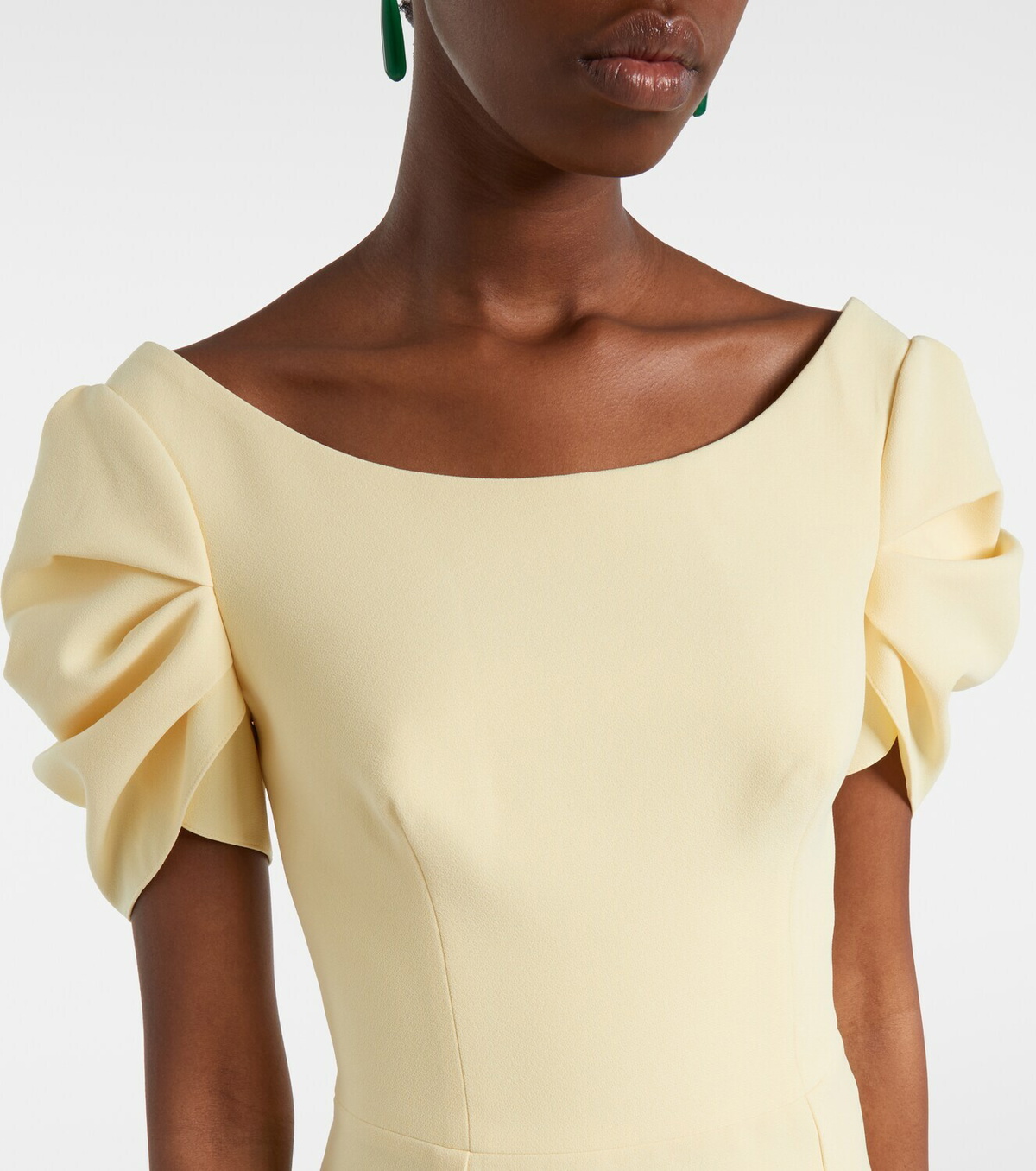 Safiyaa Vanna draped crêpe gown