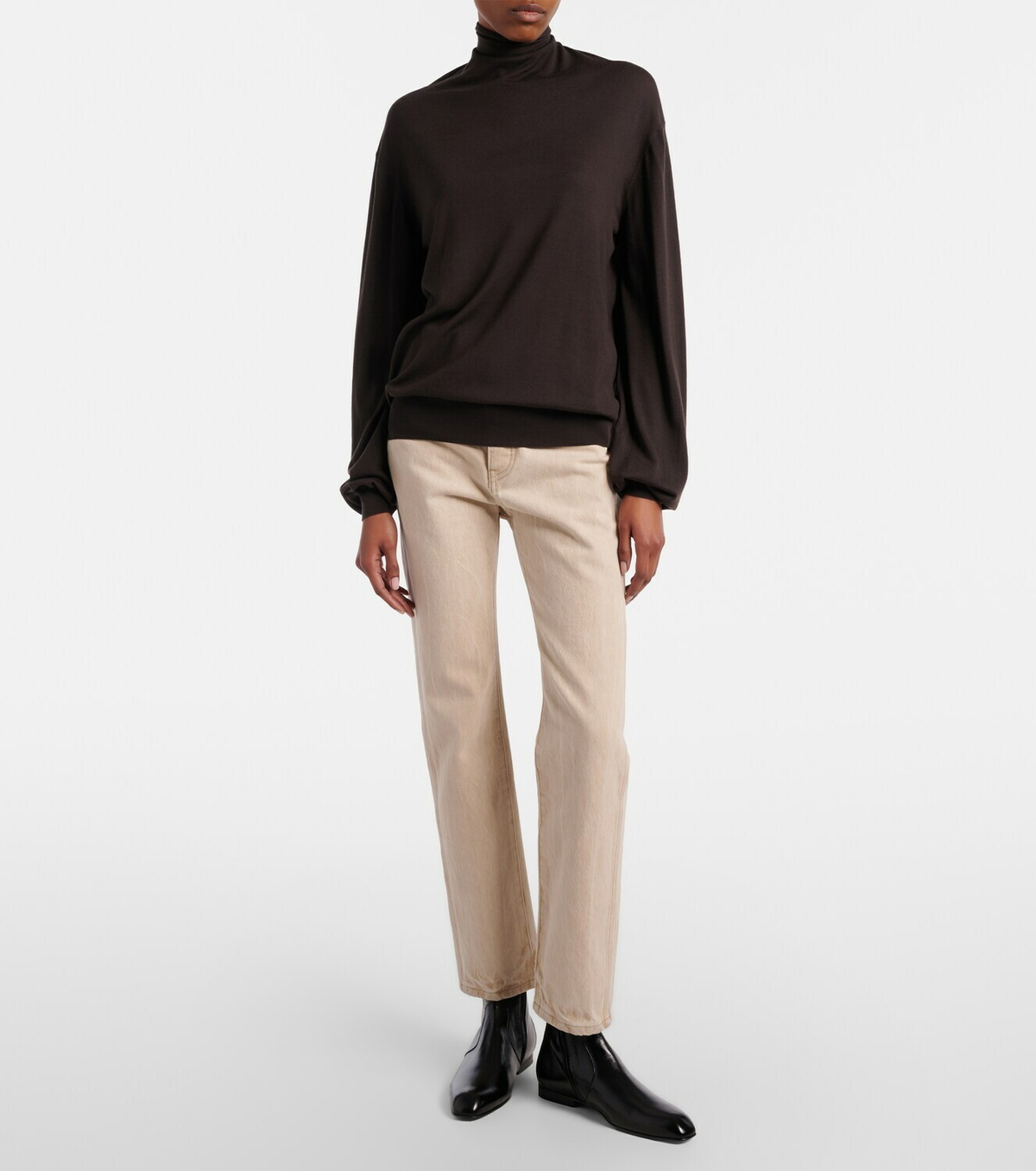 Khaite Finley cropped straight jeans