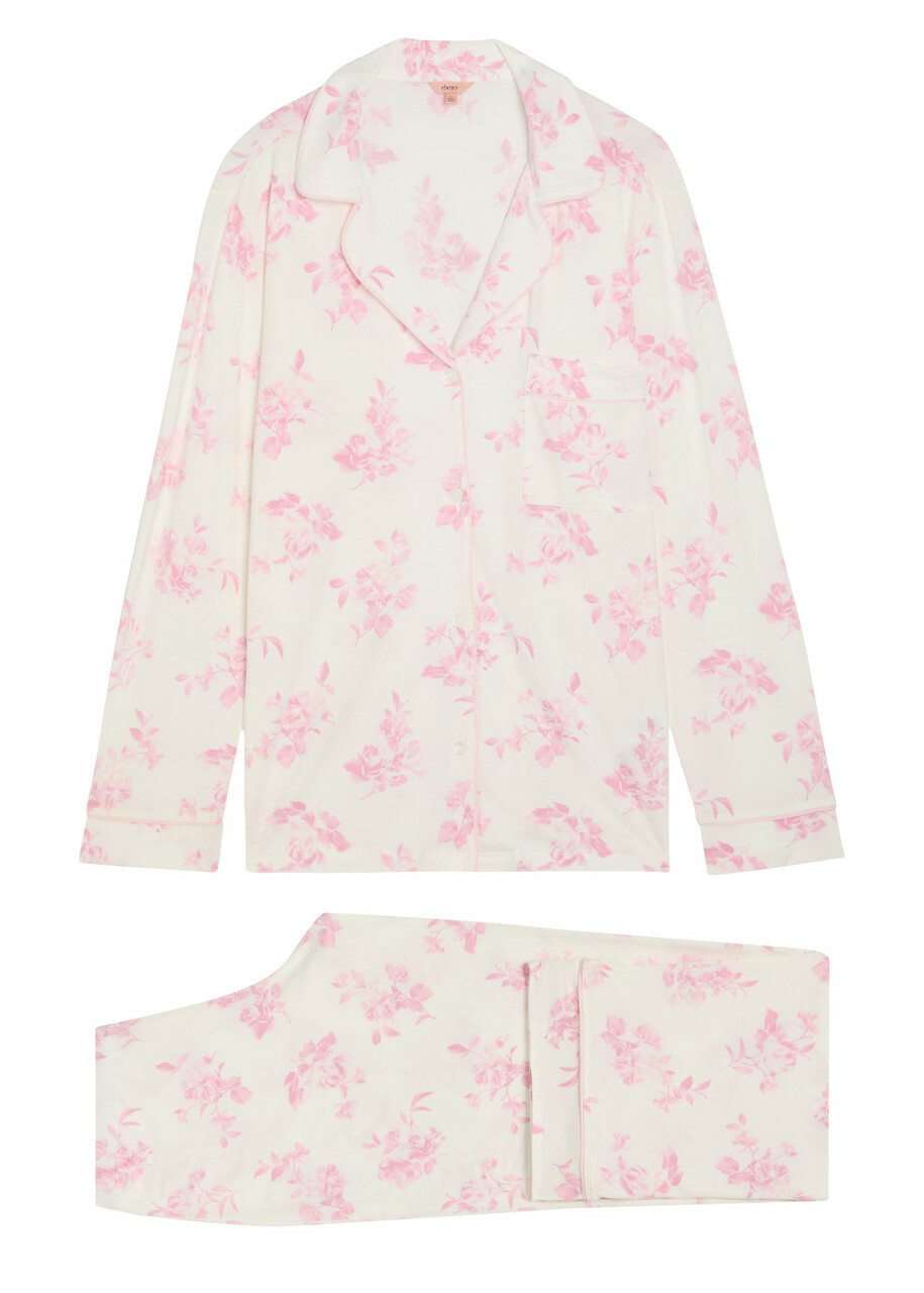 Eberjey Gisele Floral-print Jersey Pyjama set Pink