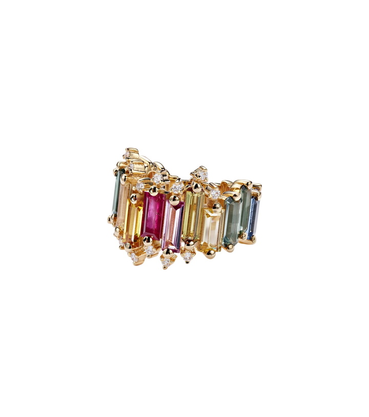 Photo: Suzanne Kalan 18kt gold ring with sapphires and diamonds