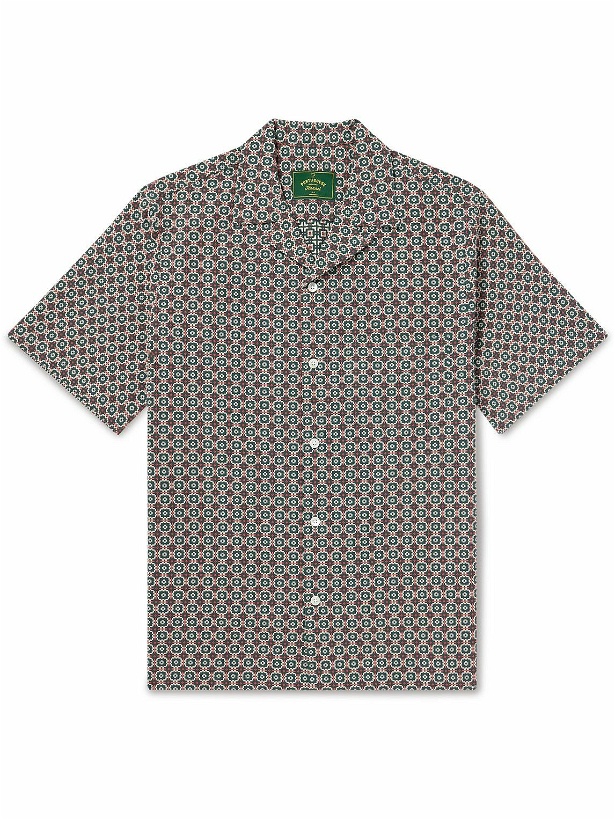 Photo: Portuguese Flannel - Convertible-Collar Embroidered Cotton Shirt - Gray