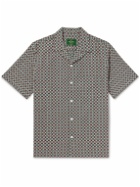 Portuguese Flannel - Convertible-Collar Embroidered Cotton Shirt - Gray