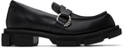 both Black Gao Pierced Loafers