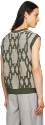 Steven Passaro Green Textured Vest