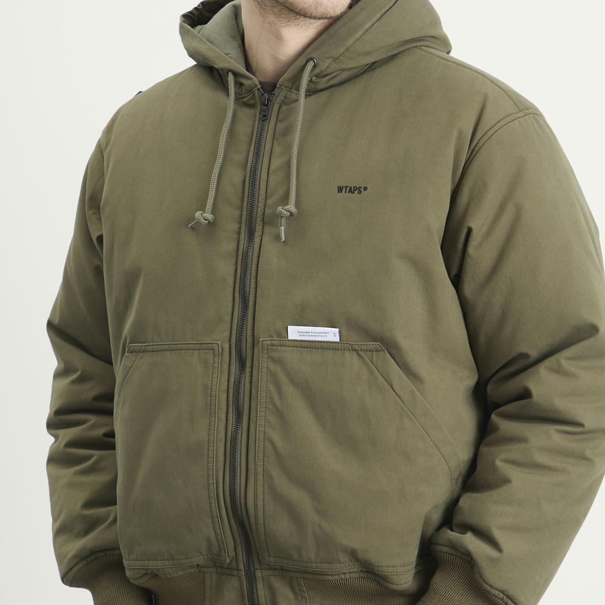 WTAPS Men's Puff Doom Hooded Jacket in Olive Drab WTAPS