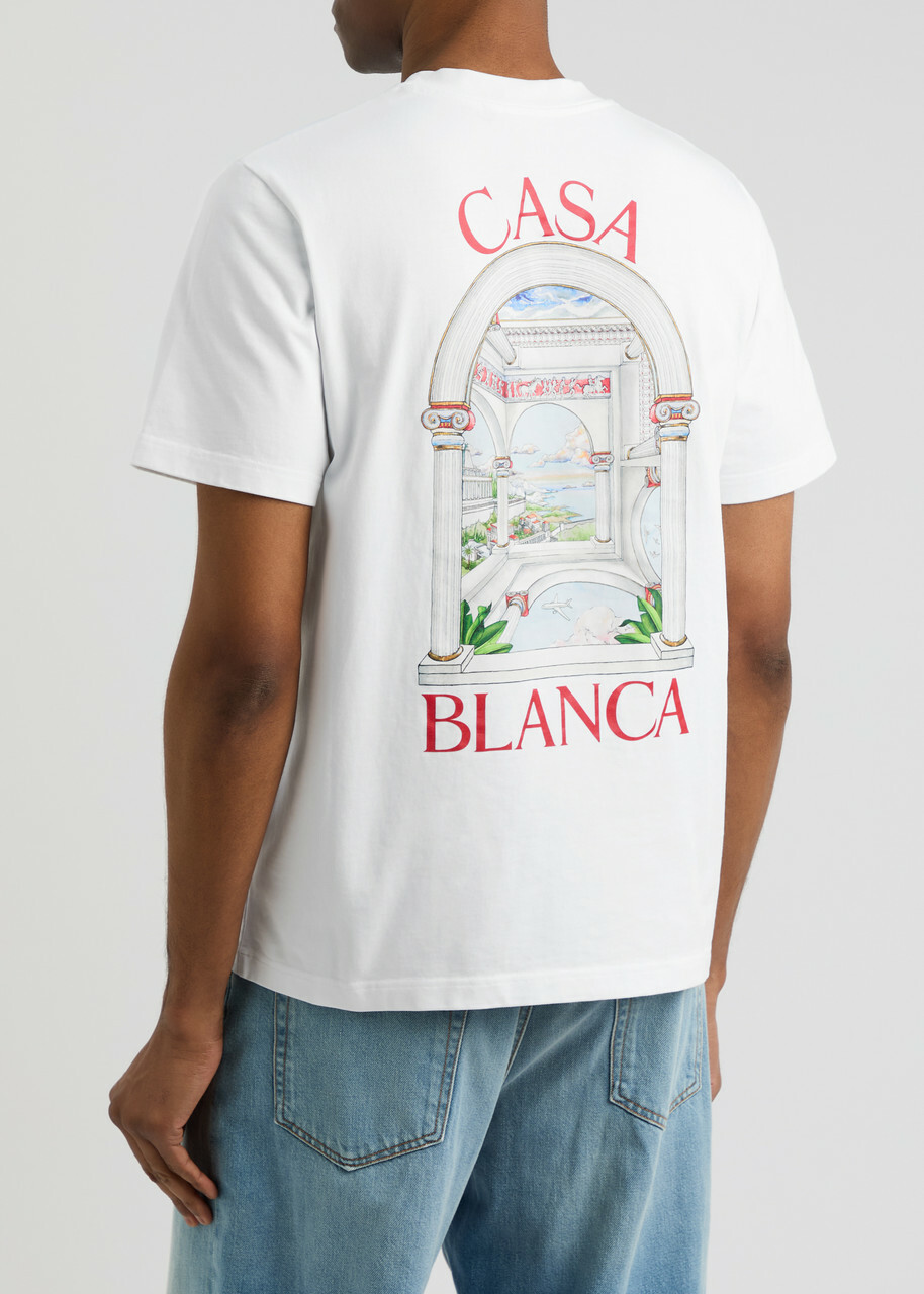 Casablanca La Passage Printed Cotton T-shirt White Casablanca