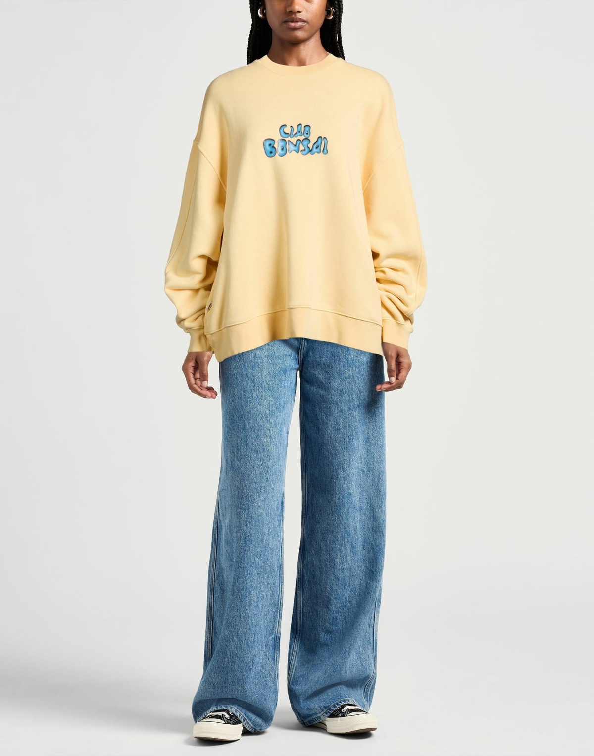 Bonsai Womens Sweatshirt Pastel in Yellow
